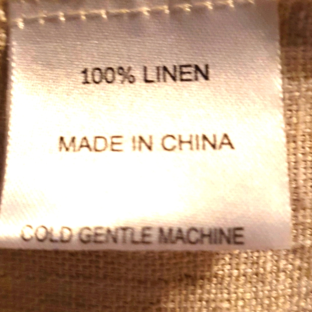 See Saw 2 Peice linen Top and Jacket 100 % Linen in Light biege size 12 - Picture 9 of 10